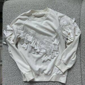 White Tassel sweatshirt